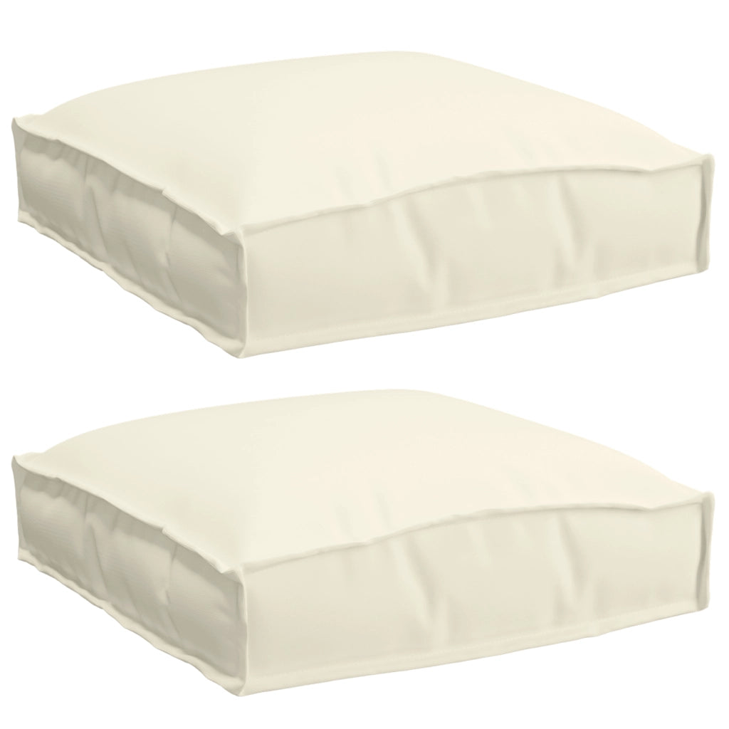 Cuscini per pallet per seduta 2 pz Panna 40x40x8 cm Tessuto Oxford