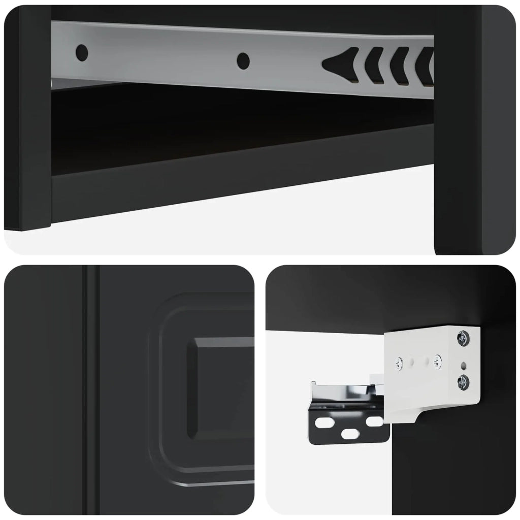 Tavolino da Parete Laterale Nero 87,5 x 34,5 x 17 cm 899346