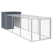 Recinto per pollaio con recinto per galline 110 x 405 x 110 cm in acciaio zincato antracite 02_0043941