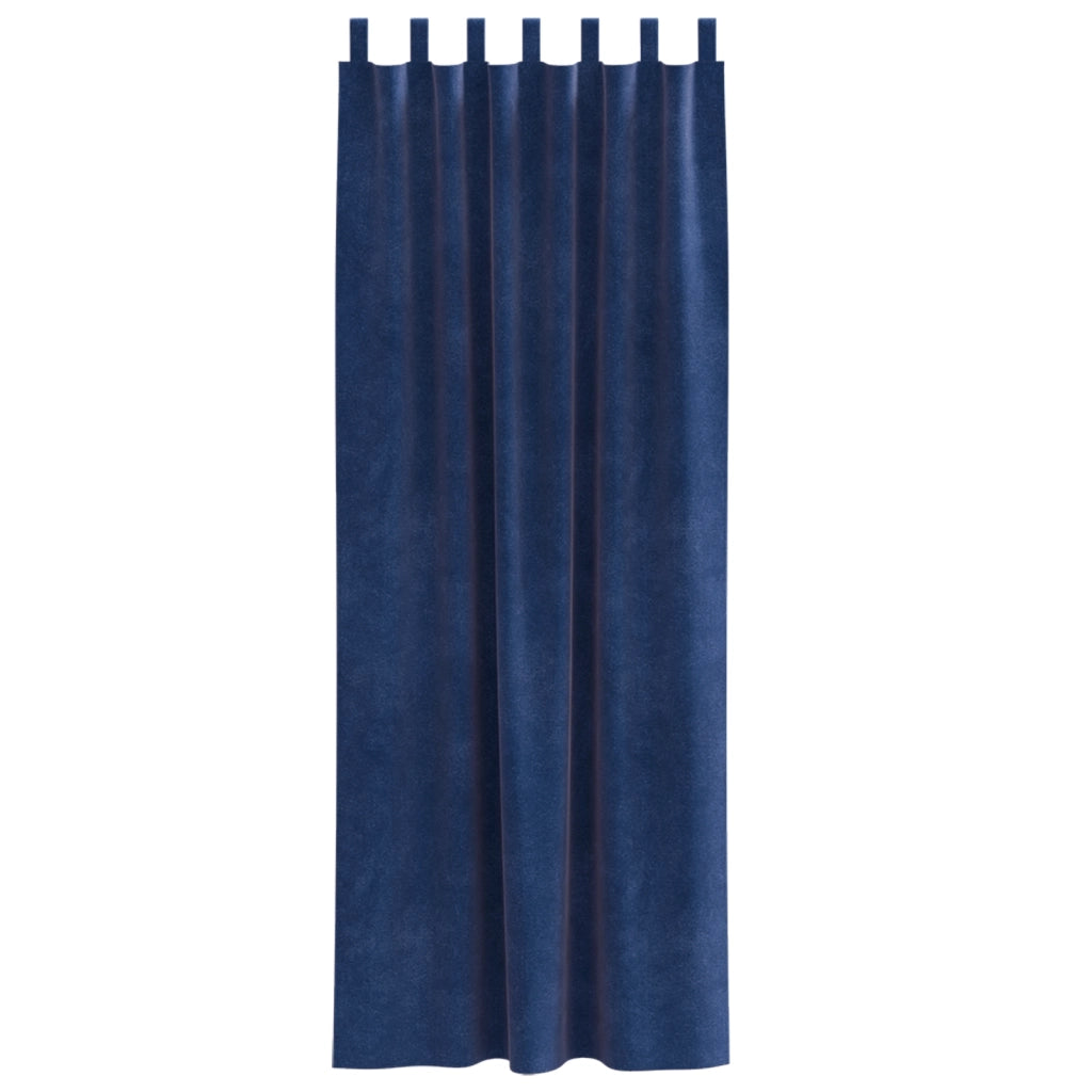 Tende oscuranti  con anelli per appendere 2 pezzi in velluto blu scuro