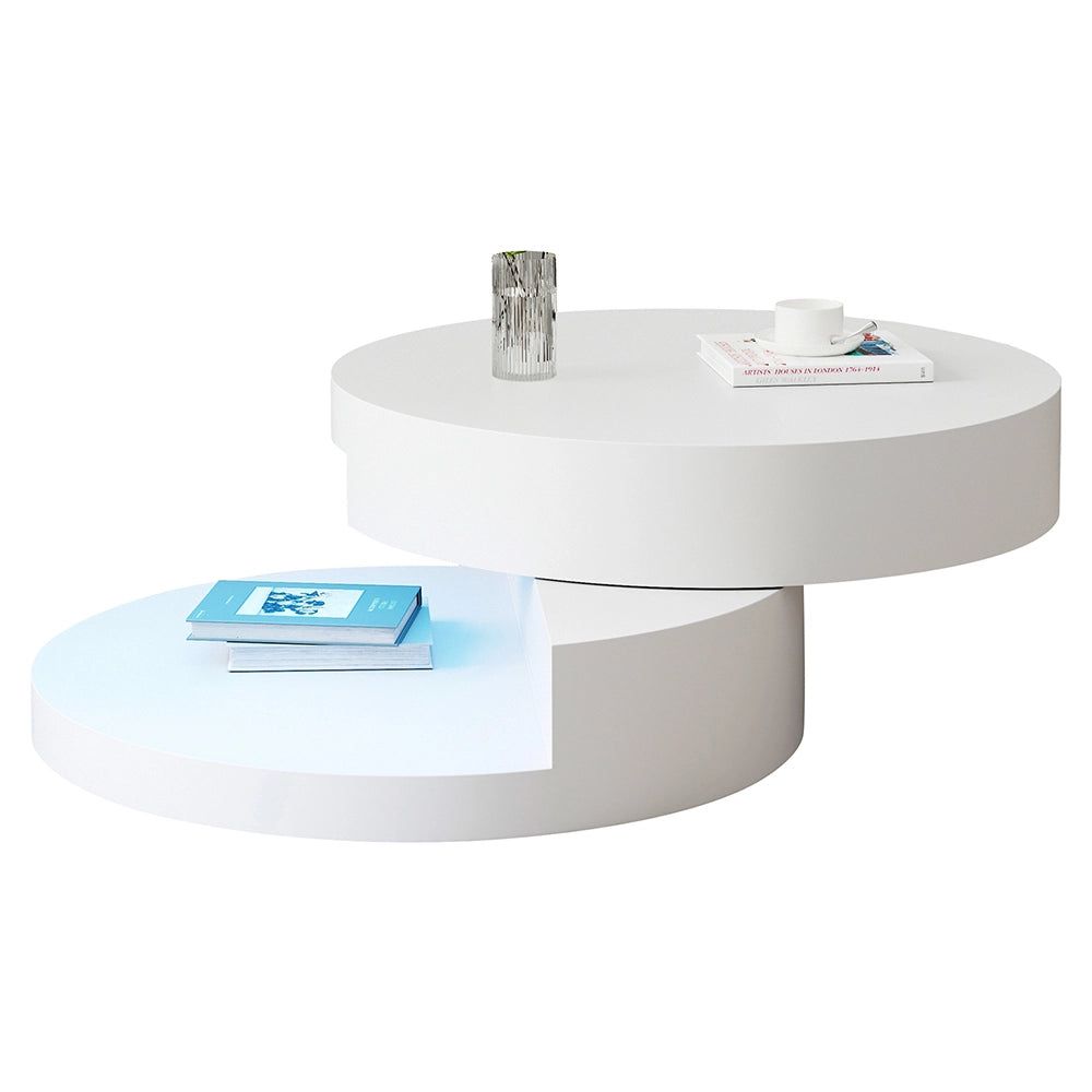 Tavolino girevole - Xylo - 70x70cm LED 16 colori bianco