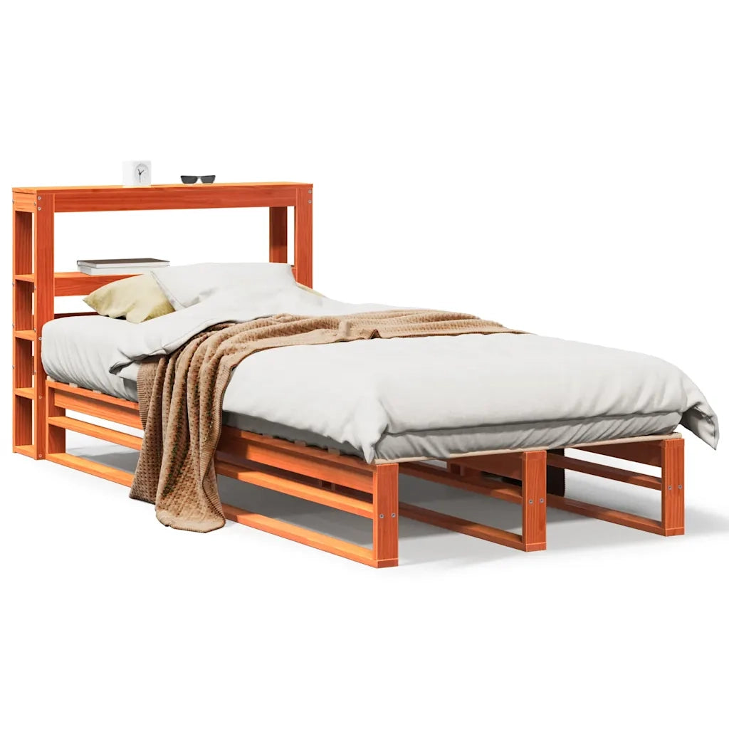 Letto senza Materasso Marrone Cera 75x190 cm in Legno di Pino 3306512
