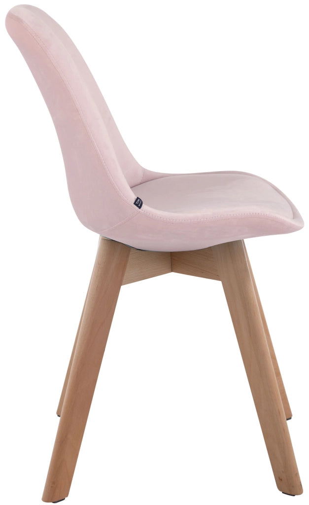 Sedia Borneo in velluto rosa,natura