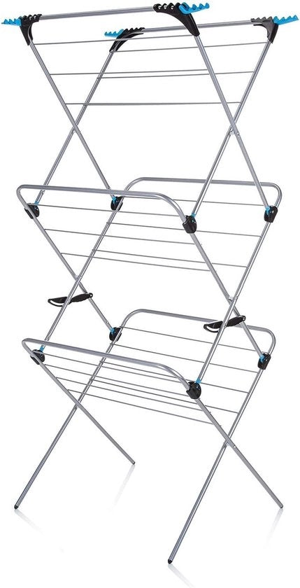 Asseccoletto a 3 fasi con lavatrice pieghevole - Blu Cromo / Argento