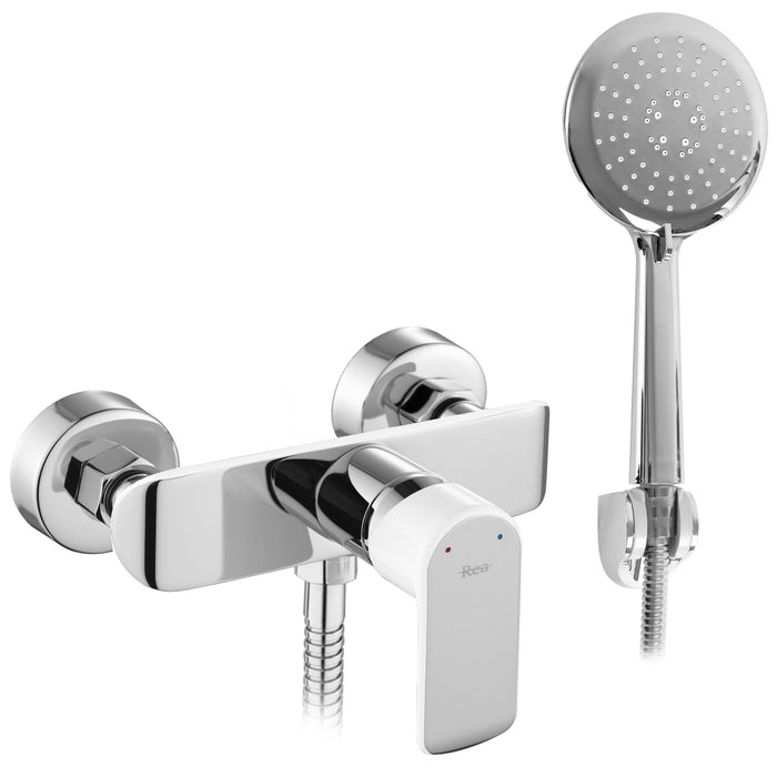 Rubinetto Doccia Rea Bloom Bianco Cromo