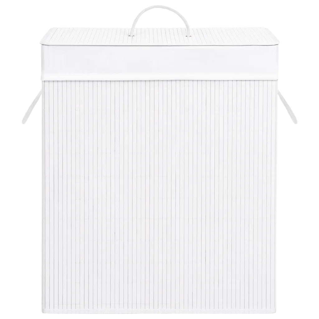 Cesto Portabiancheria in BambÃ¹ Bianco 83 L cod mxl 51435