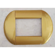Trade Shop - Placca Placche Placchette Compatibili Living International Light Bombate Bticino - Oro Satinato -7 Fori     -