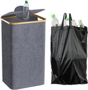 Contenitore per bottiglie con tas integrata 100L per 30 bottiglie, raccolta bottiglie vuote per cucina e spazio di magazzino E27