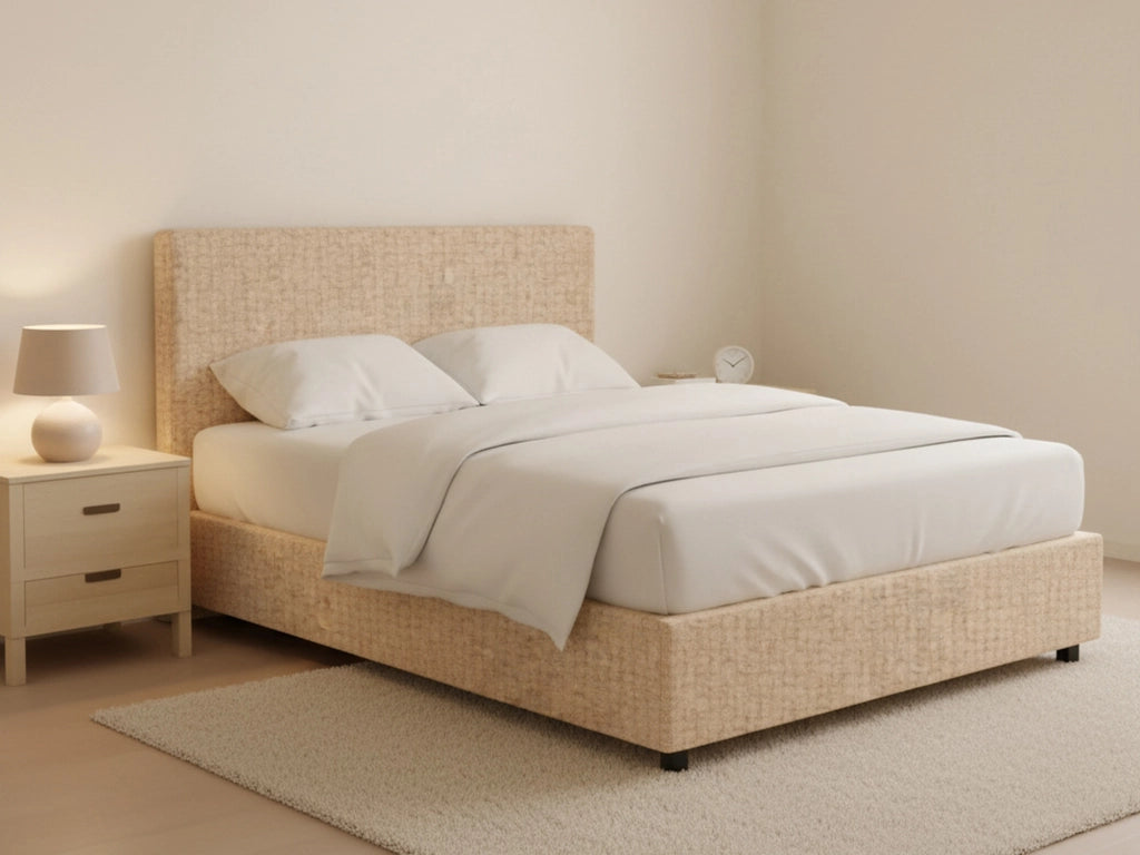 Harlow, Letto Piazza e Mezza Sfoderabile Made in Italy, Beige