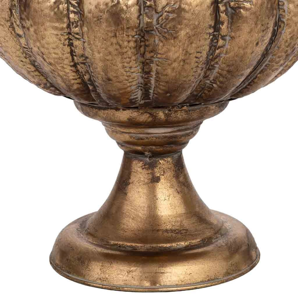 Vaso da fiori in metallo dorato 51,5x45x50h cm