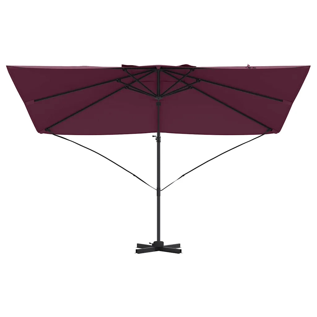 Ombrellone-Ombrello da giardino balcone Rosso Bordeaux 351 x 250 x 260 cm