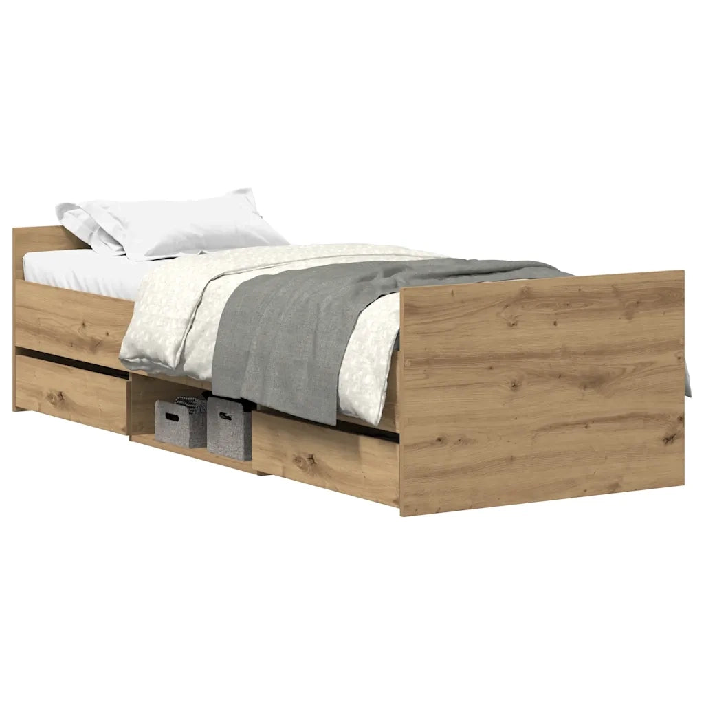 Giroletto senza Materasso Rovere Artigianale 90x200cm 3328804