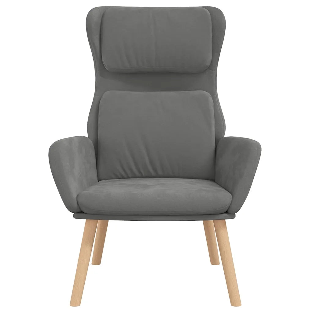 Poltrona Relax Grigio Scuro in Velluto cod mxl 14051