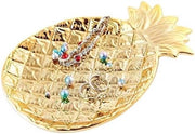 Accessorio per gioielli - Orecchini e bracciali - Supporto ceramico con design di ananas d'oro