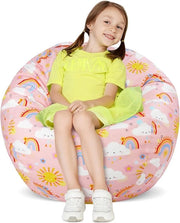 Cassa multifunzionale per giocattoli per bambini con tema arcobaleno e nuvole per la camera da bambini