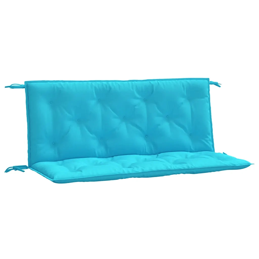 Cuscini per Panca da Giardino 2 pz-Set di 2 Cuscini per panchina da esterno Turchese 120x50x7 cm Tessuto