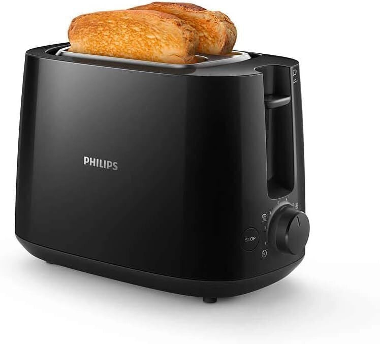 Philips Daily Collection HD2581/90 Tostapane - 2 fette, fessura ampia, nero