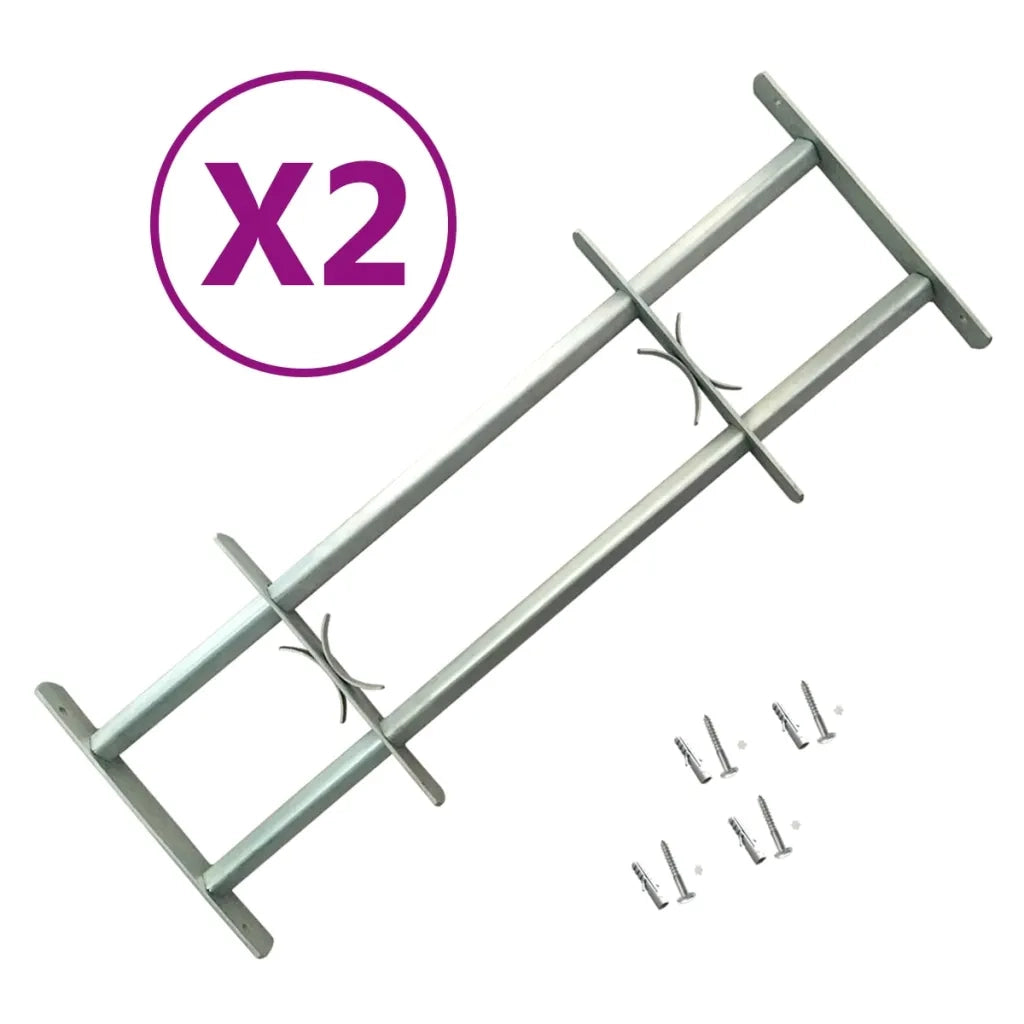Grate per Finestre Regolabili 2 pz 1000-1500 mm