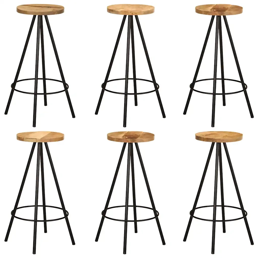 Set da Bar 7 pz in Legno Massello di Mango