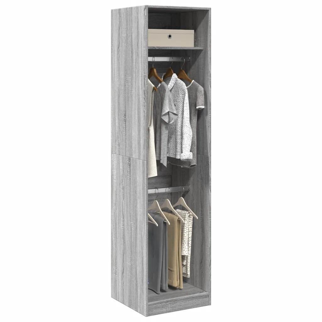 vidaXL Armadio Grigio Sonoma 50x50x200 cm in Legno Multistrato