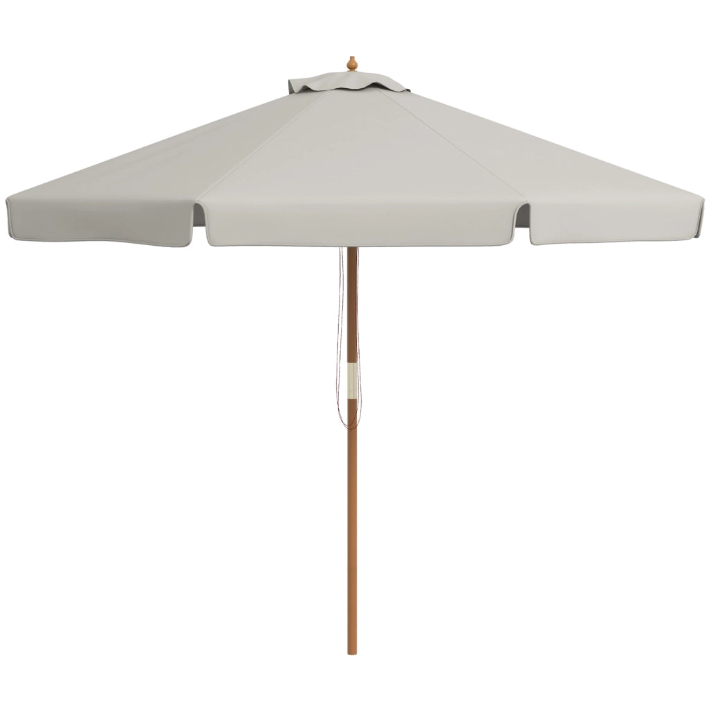 Ombrellone da Giardino ¨C zephmum ¨C Grigio, Bamb¨´ e Poliestere, ?325x250 cm