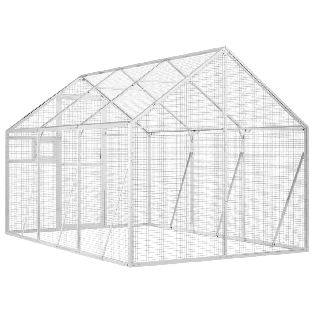 Voliera Argento 1,79x3x1,85 m in Alluminio CFW7905221