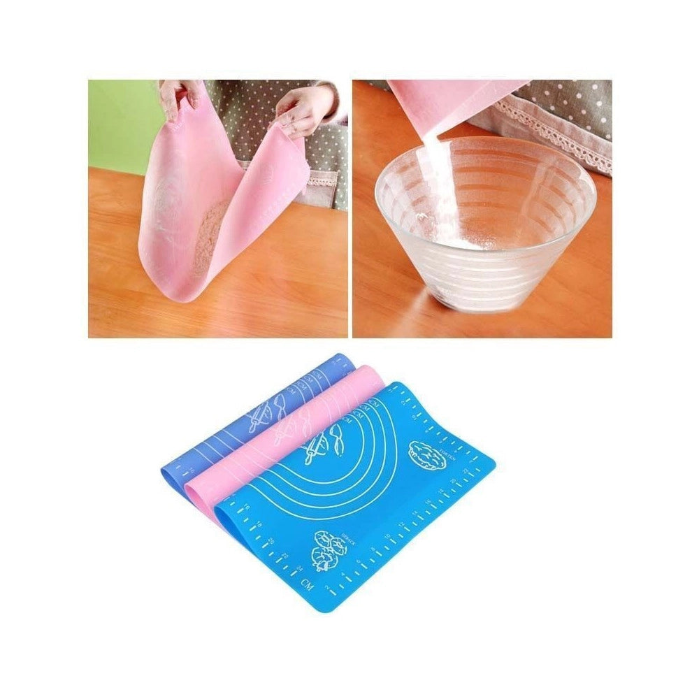 Trade Shop - Tappetino In Silicone Da Forno Per Impasto Pizza E Dolci Cottura Antiaderente -