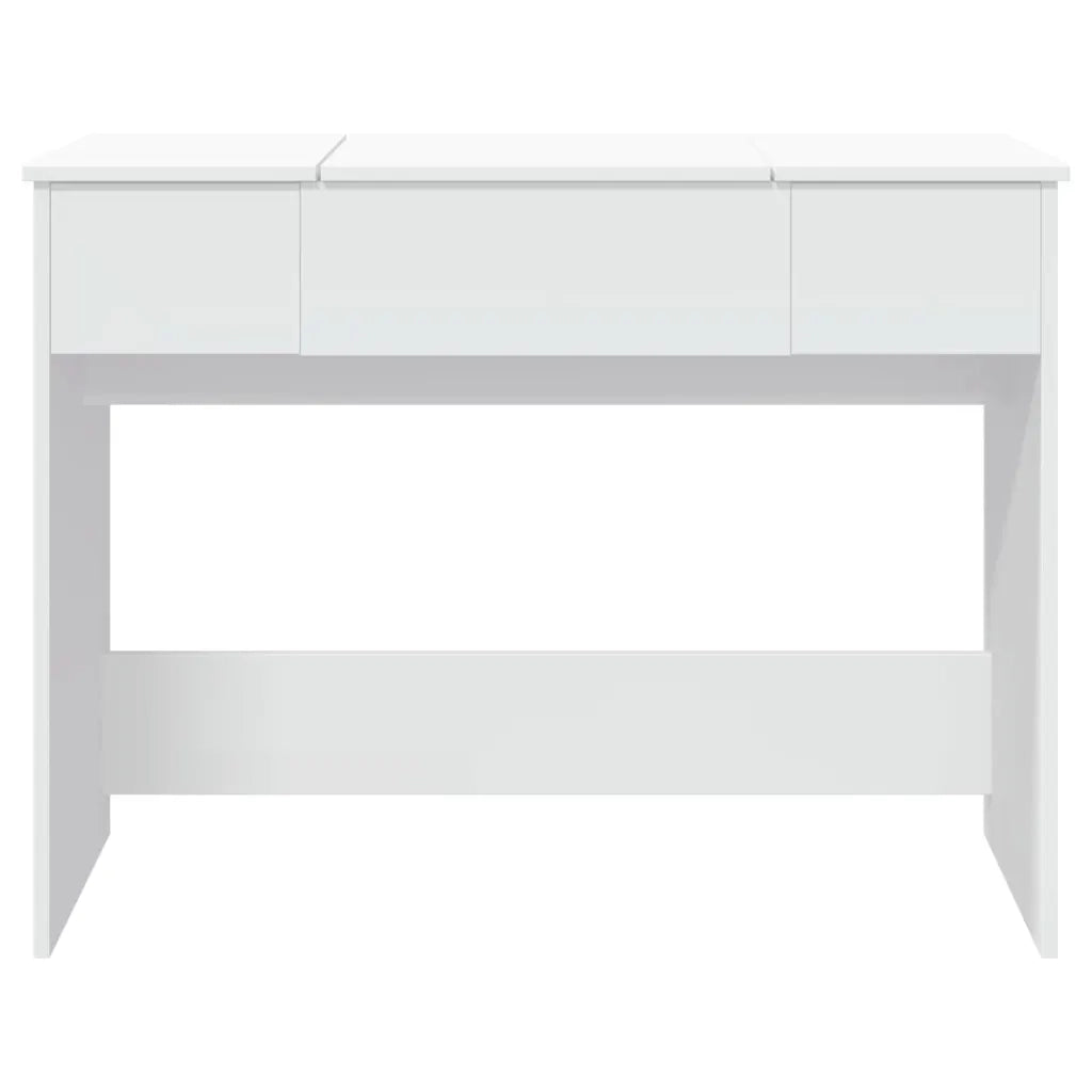Toeletta con Specchio Bianco 100x45x76 cm