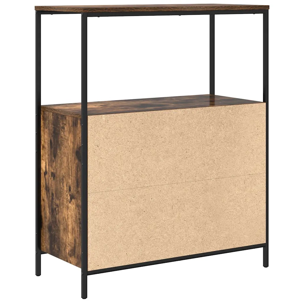 Mobile da Bagno con Ripiani Rovere Fumo 76,5x35x95 cm 861919