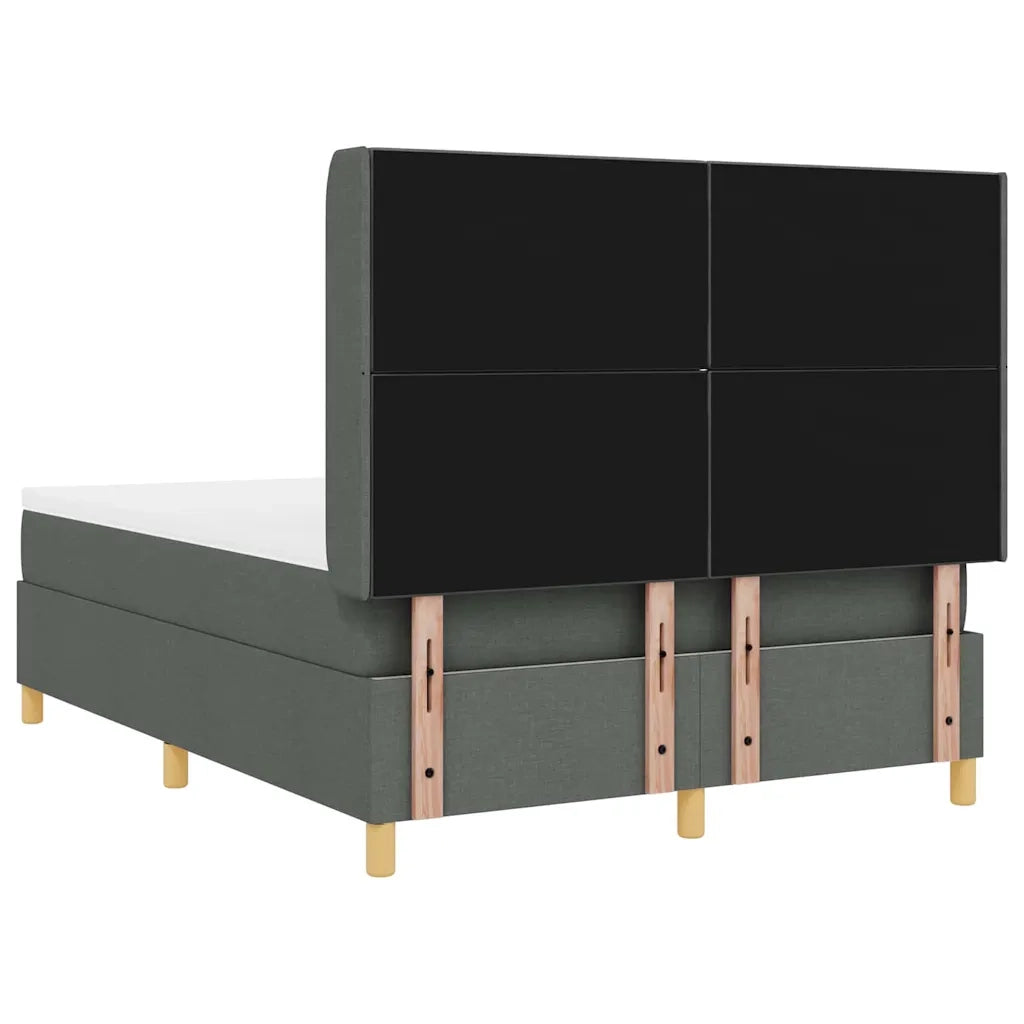 Letto a molle con materasso Grigio scuro 140 x 200 cm Tessuto 3341897