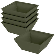 Fioriere | Cassetta per fiori | Vaso da giardino 5 pz Verde oliva 40 x 40 x 15 cm