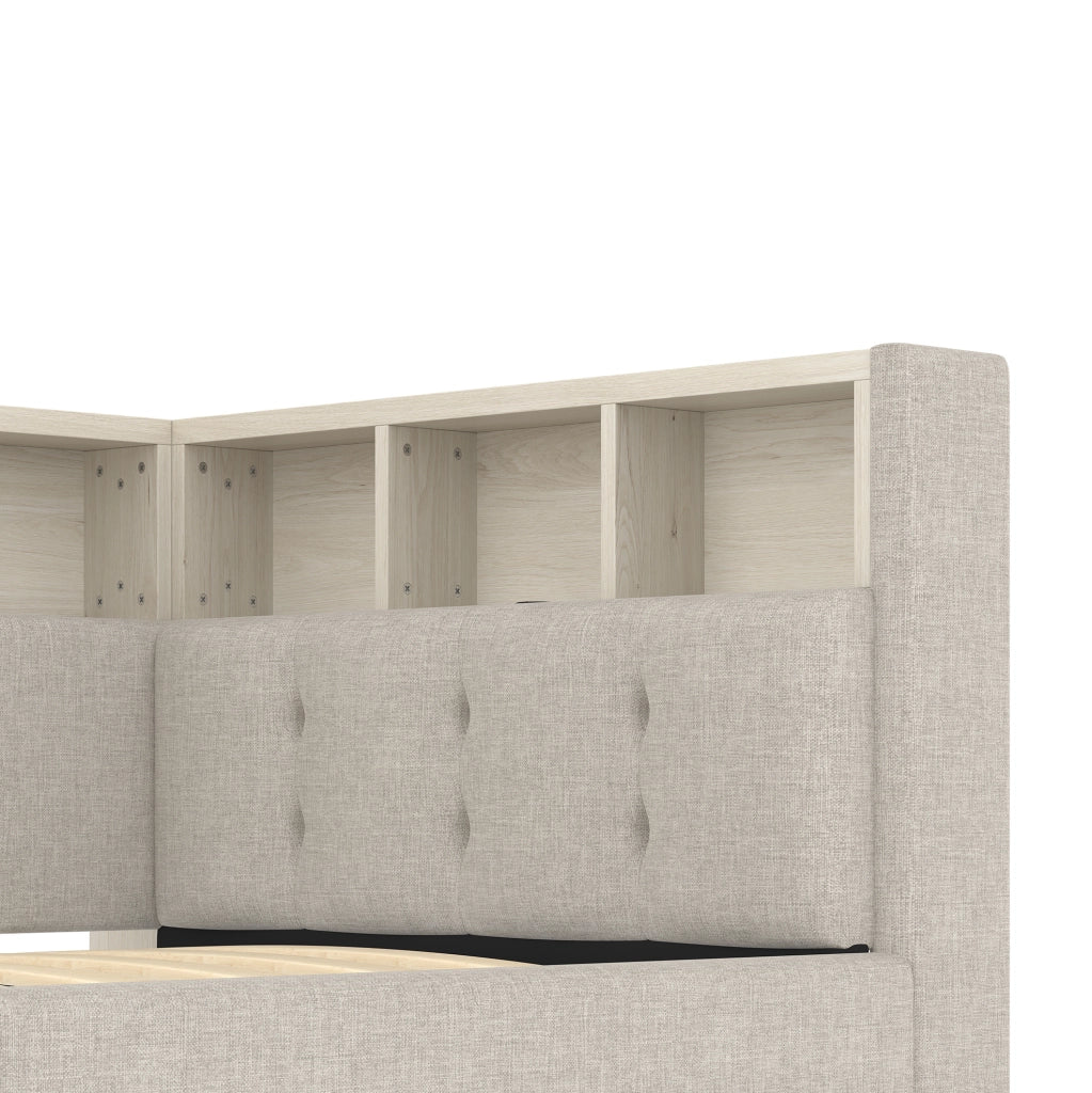 Letto daybed con LED, USB e vani contenitori