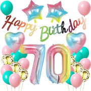 Decorazione per Festa di Compleanno - Ballo 70 cm - Decorazione per Festa - Ballo Rosa - Decorazione Arcobaleno - Decorazione per Donna - Decorazione per Festa - Ballo per Festa di Compleanno