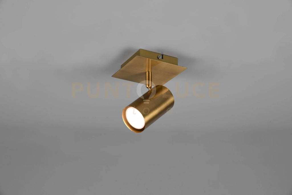 MARLEY BASE SPOT CILINDRO OTTONE ANTICATO CM.12 1 LUCE ATTACCO GU10