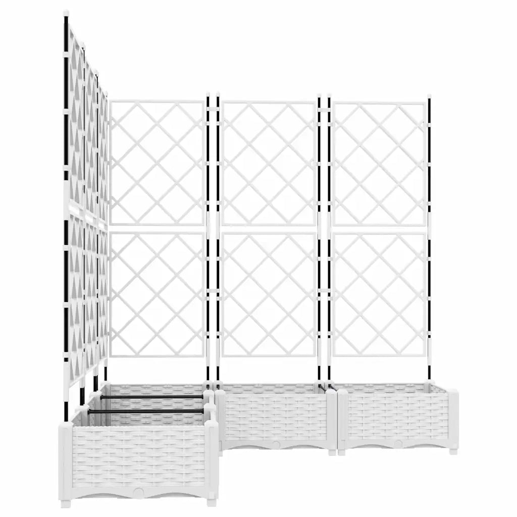 Vaso da giardino 5 pcs Bianco 120 x 120 x 125,5 cm Plastica 42002910