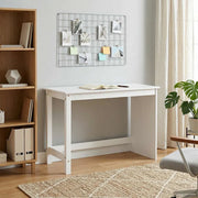 Scrivania Bianco 112 x 50 x 75 cm Legno di Pino Massello 42028373