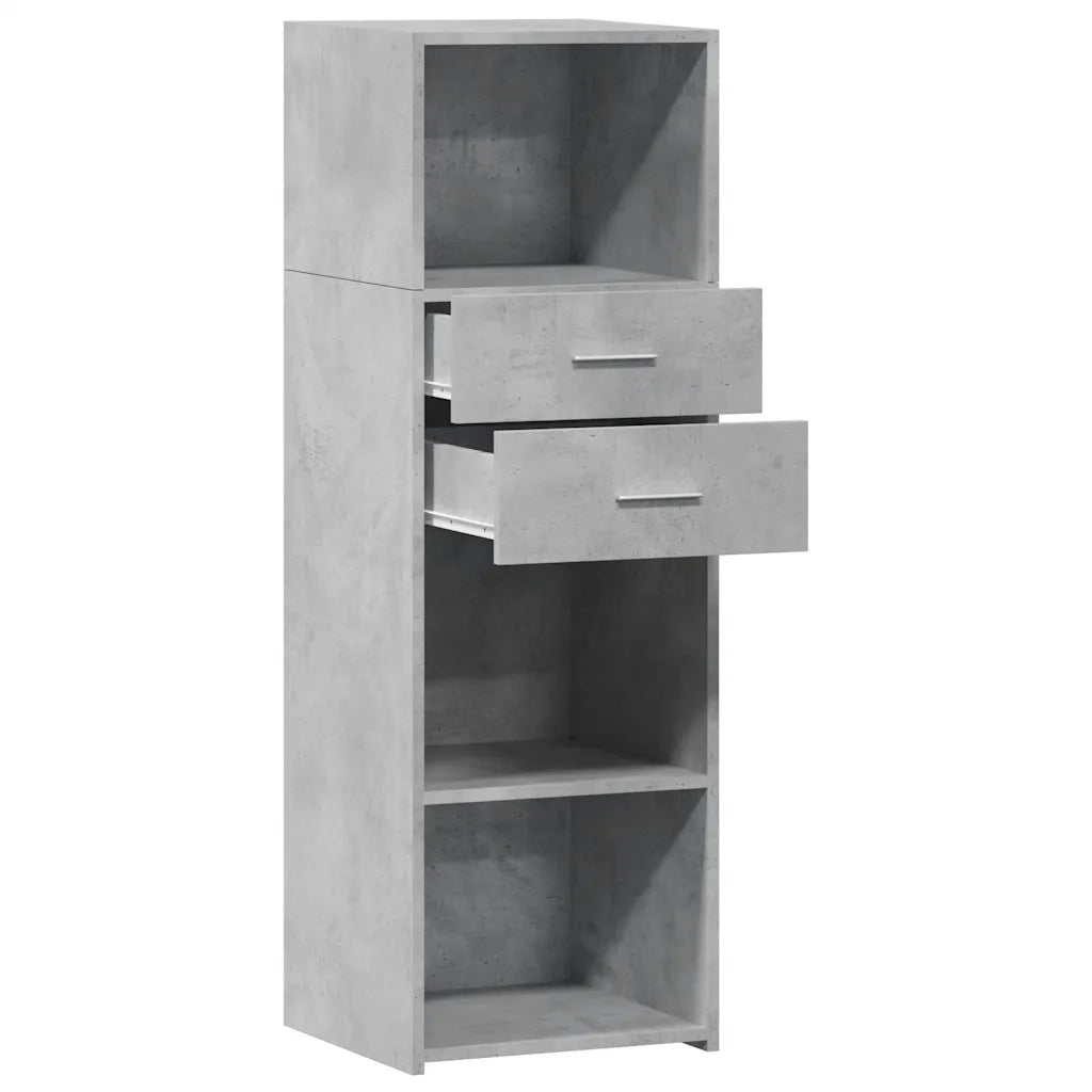 Credenza Grigio Cemento 40x42,5x124 cm in Legno Multistrato 846162