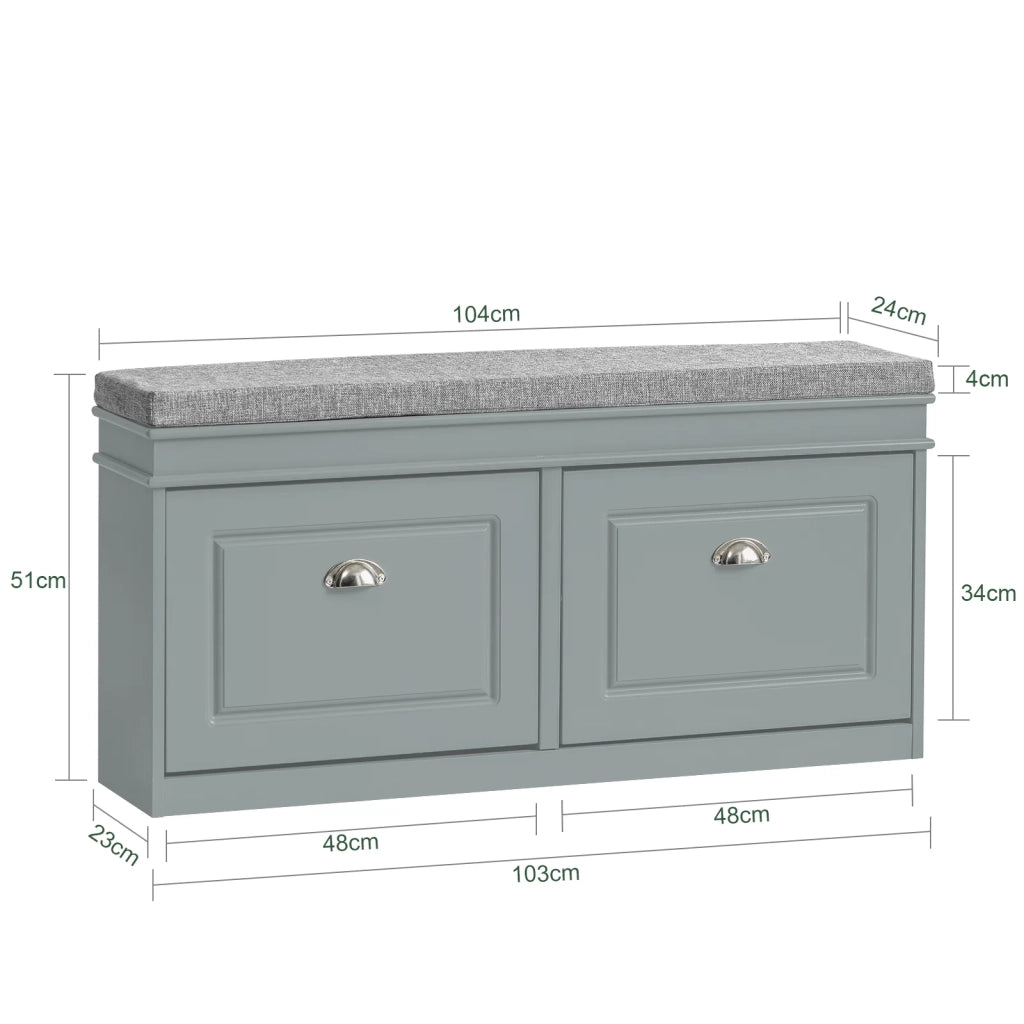 Scarpiera salvaspazio Slim Mobili per Scarpe Serie Scarpiere 104x24x52cm Grigio FSR64-HG