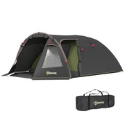 Tenda da campeggio familiare 2-4 persone impermeabile ¨C zephmum ¨C 3.6x2.5x1.3 m nero