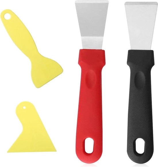 Set di Spatole in Acciaio Inox e Plastica - 2 Pezzi Spazzola per Forno Strumenti di Pulizia Spazzola per Cucina