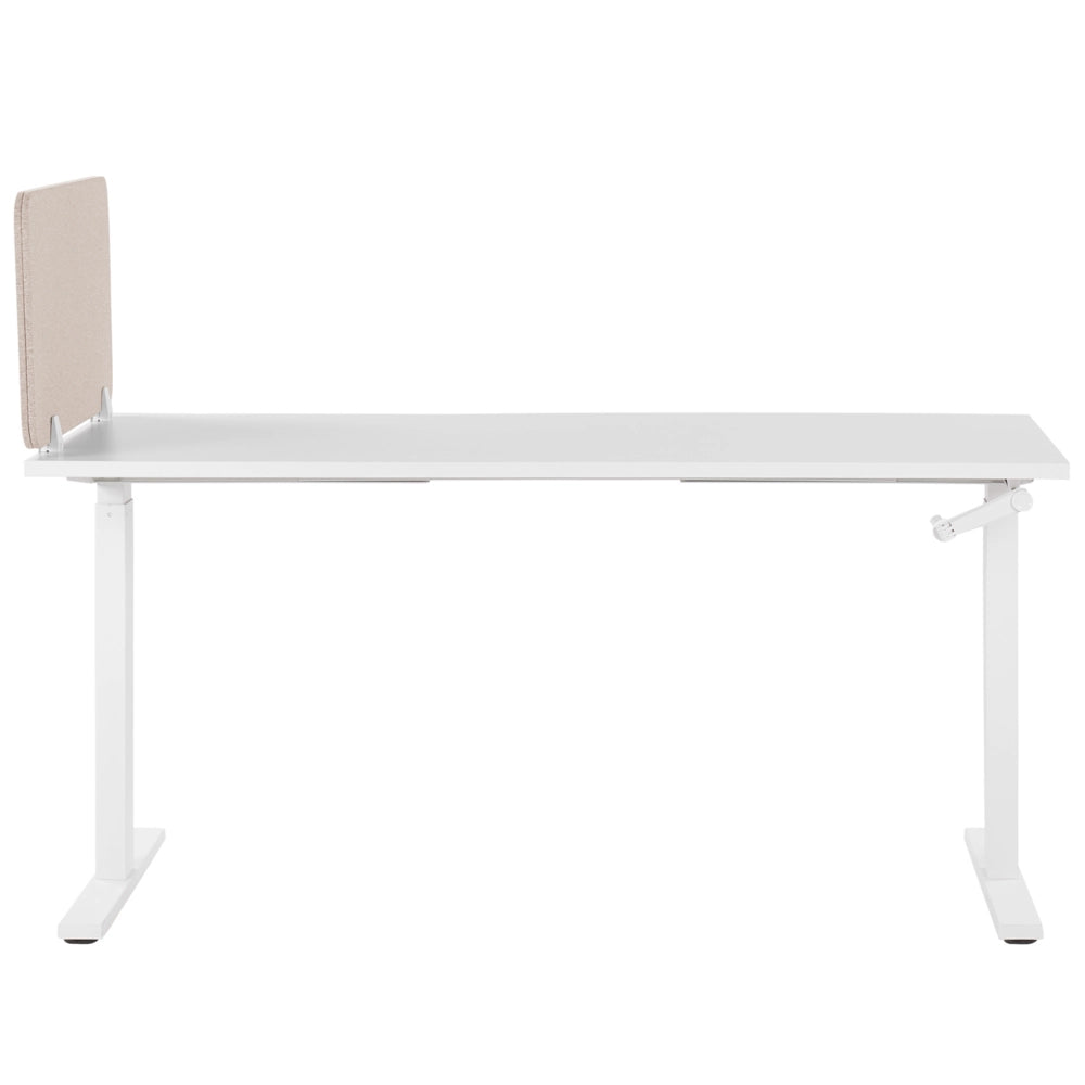 Pannello Divisorio Fonoassorbente per scrivania in PET beige 80 x 40 cm tavolo ufficio