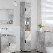 Mobile da Bagno con porta Grigio cemento 30 x 35 x 192 cm 883337