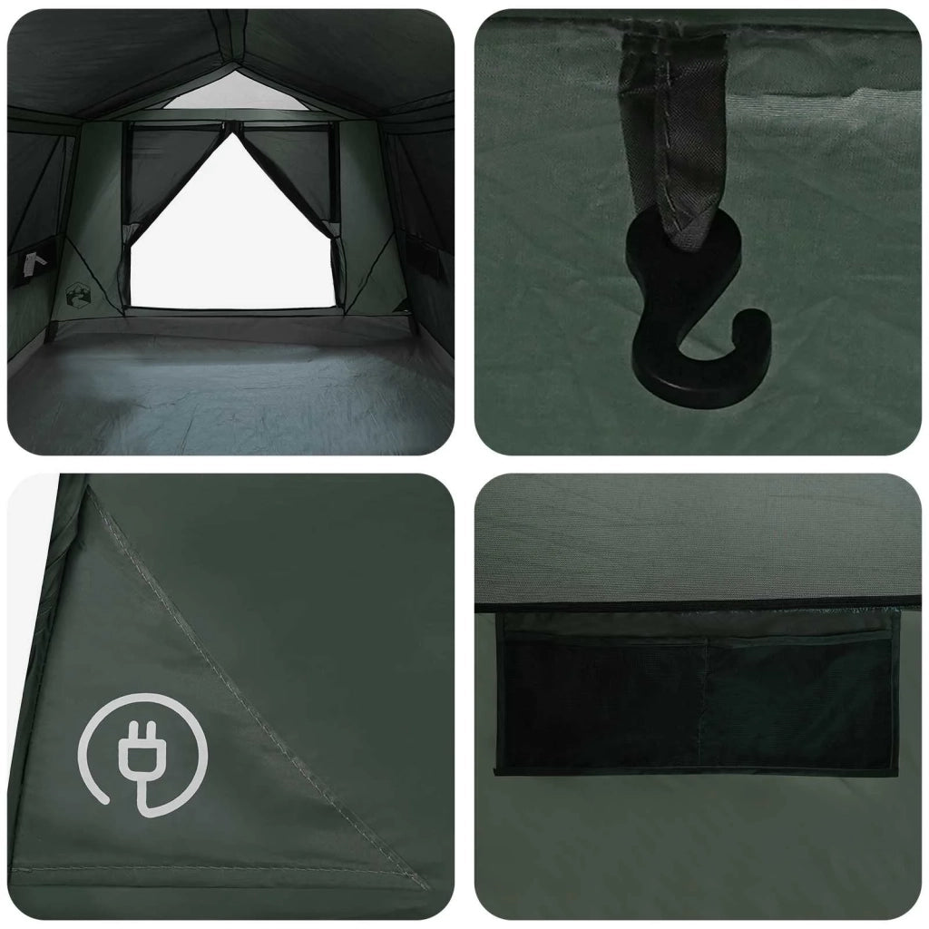 Tenda a tunnel Verde militare 10 persone Poliestere e Acciaio 42028664