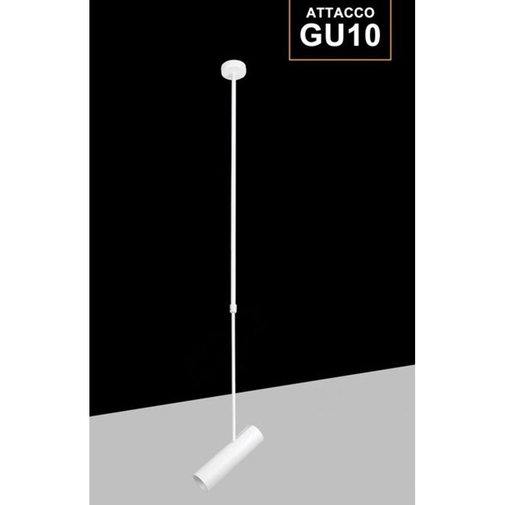 Trade Shop - Lampadario Portafaretto Pendente A Sospensione Lampada A Cilindro Gu10 Asta Regolabile 209 -