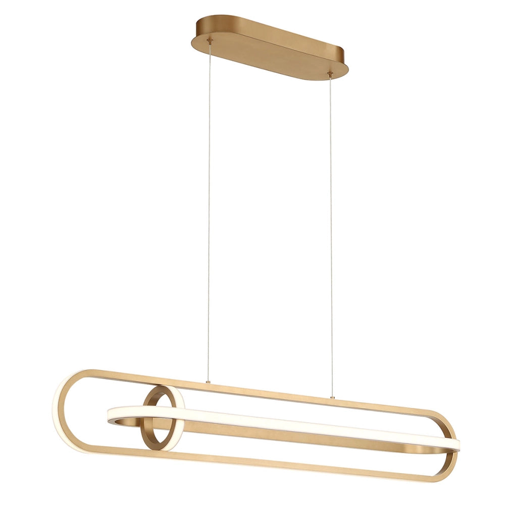 Lampada sospesa LED moderna oro 107 cm Demark Quintiesse