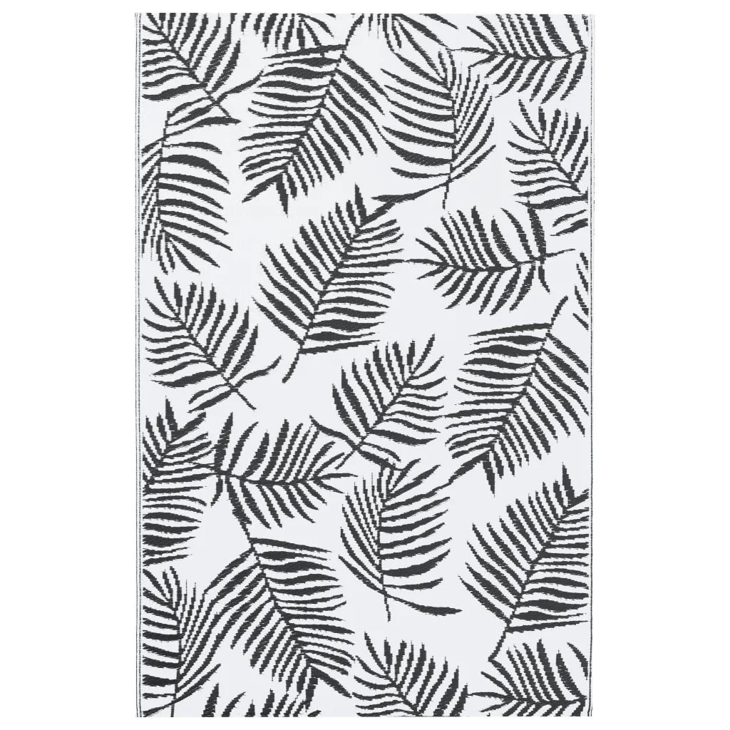 Tappeto da Esterni ARAKIL Bianco e Nero 120x180 cm in PP CFW2888740