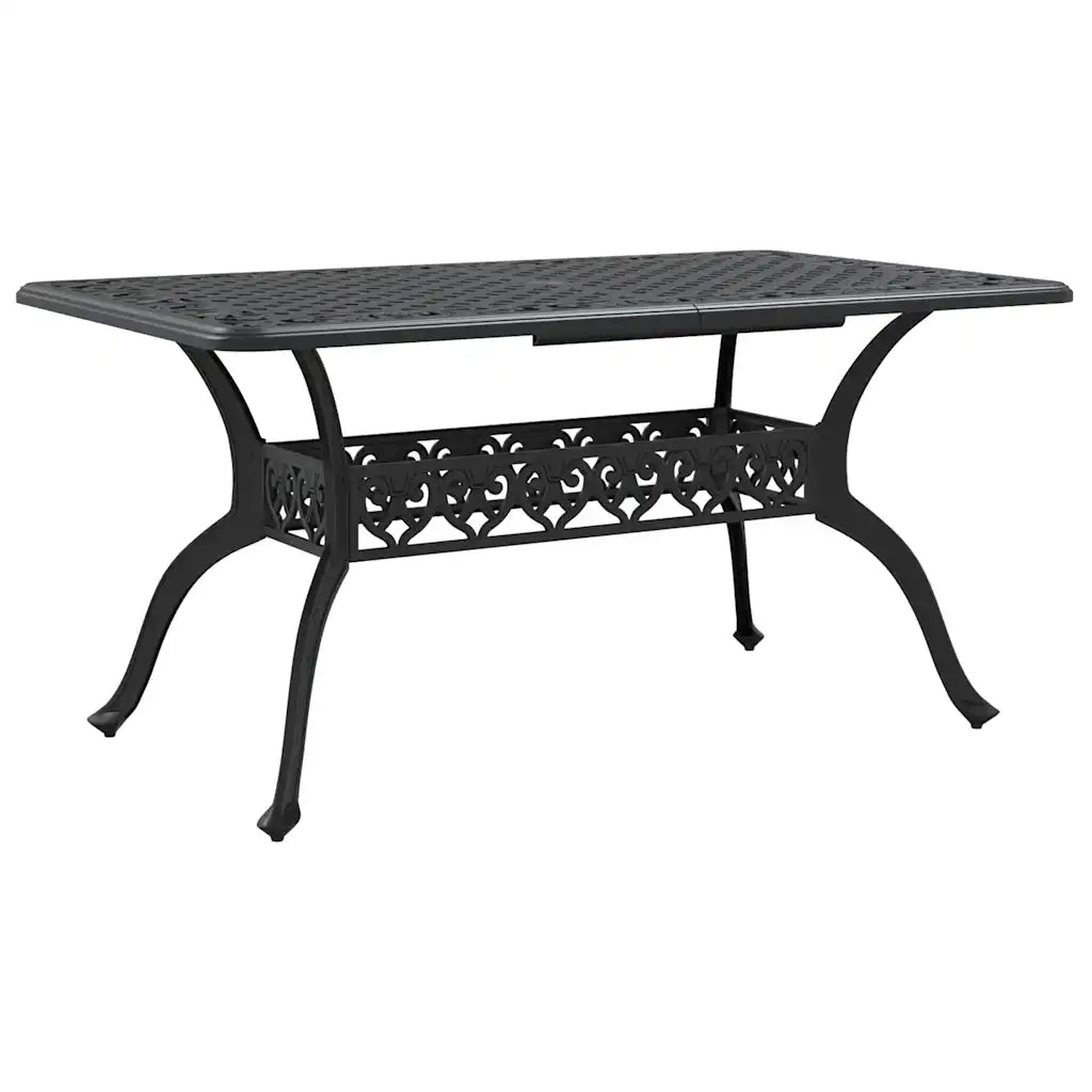 vidaXL Set da Pranzo da Giardino 5 pz Nero in Alluminio Pressofuso