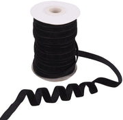 Fluorello in Lint di Velluto - 20 Metri - Nero - Choker in Lint - Ideale per Regali di Natale - Materiale Vellutato