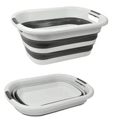 MAURY'S VASCHETTA PIEGHEVOLE IN SILICONE DA 26 LT COLORE BIANCO E GRIGIO