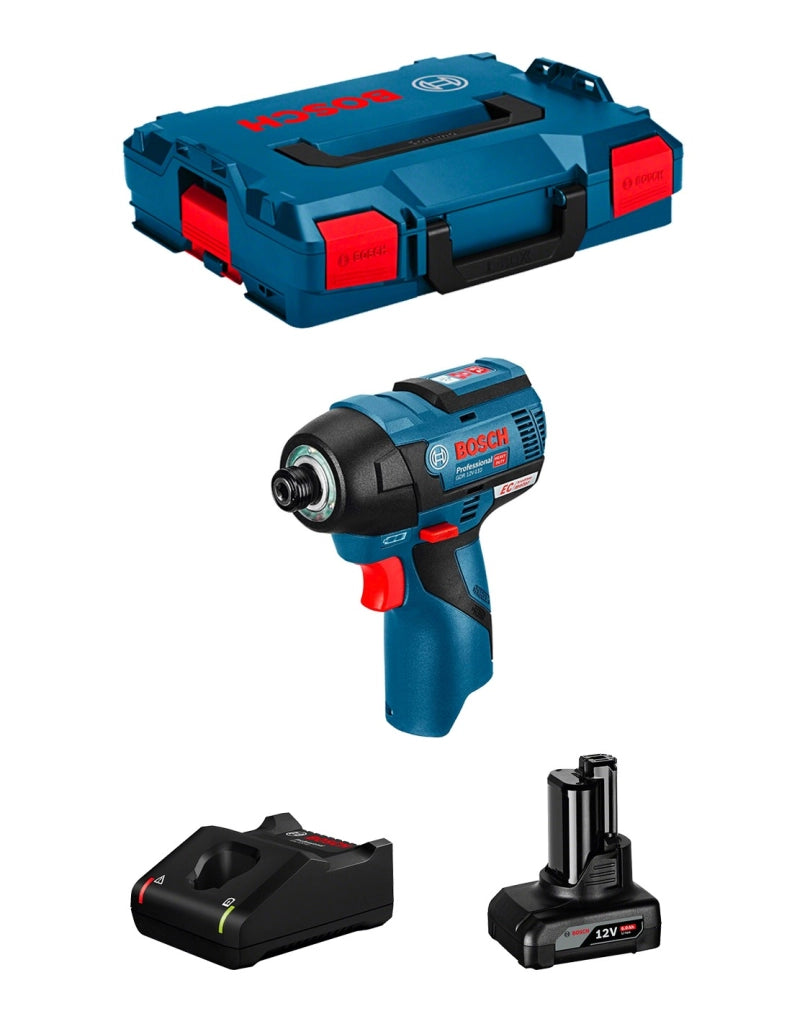 Avvitatore a massa battente BOSCH GDR 12V-110 (1 x 6,0 Ah + GAL12V-40 + L-Boxx 102)